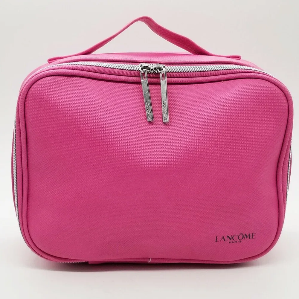 NEW Lancome Pink Cosmetics Makeup‎ Bag Limited Edition 9.5